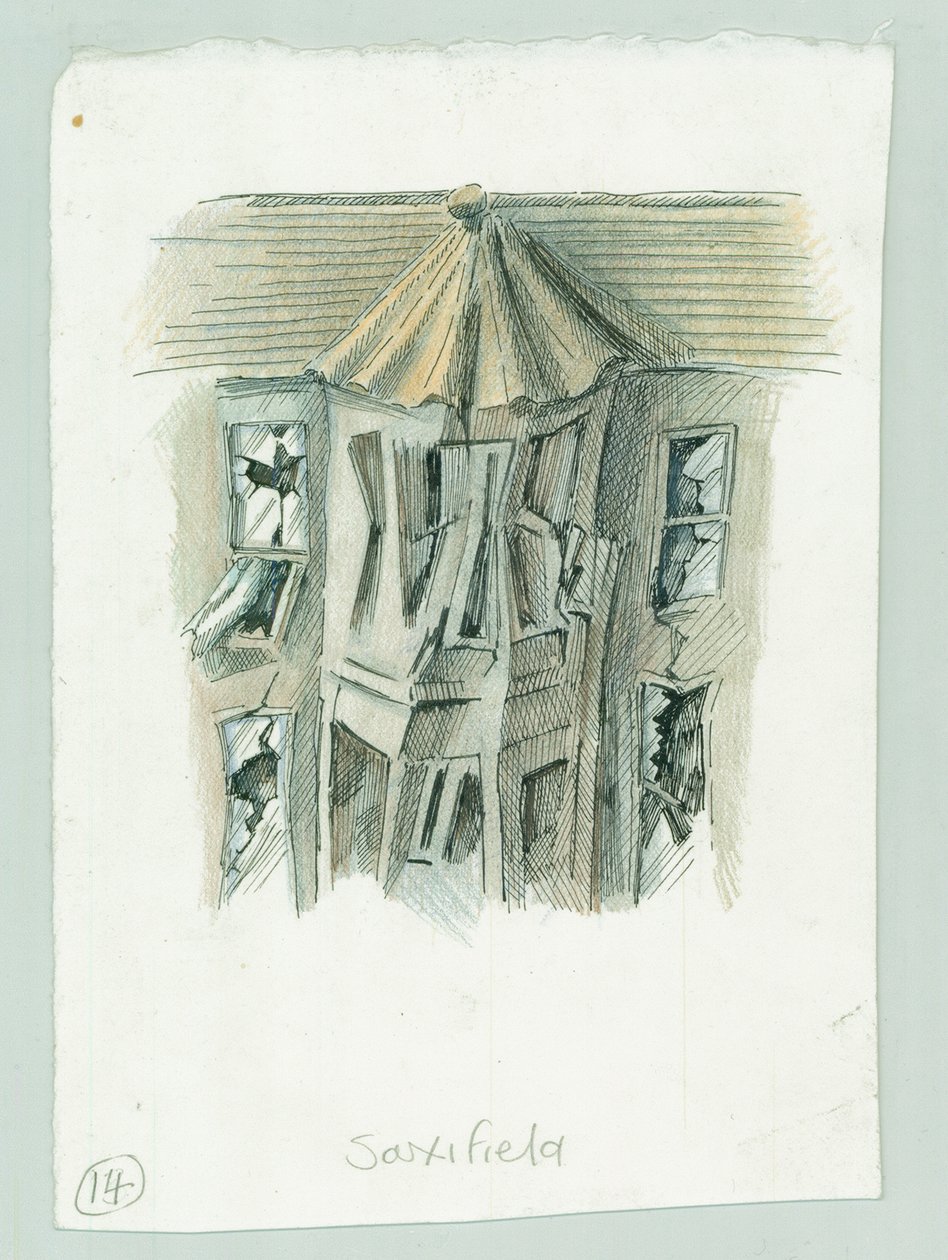 Duitse marinebombardement van Scarborough, North Yorkshire, 1914 2014 door Judith Dobie