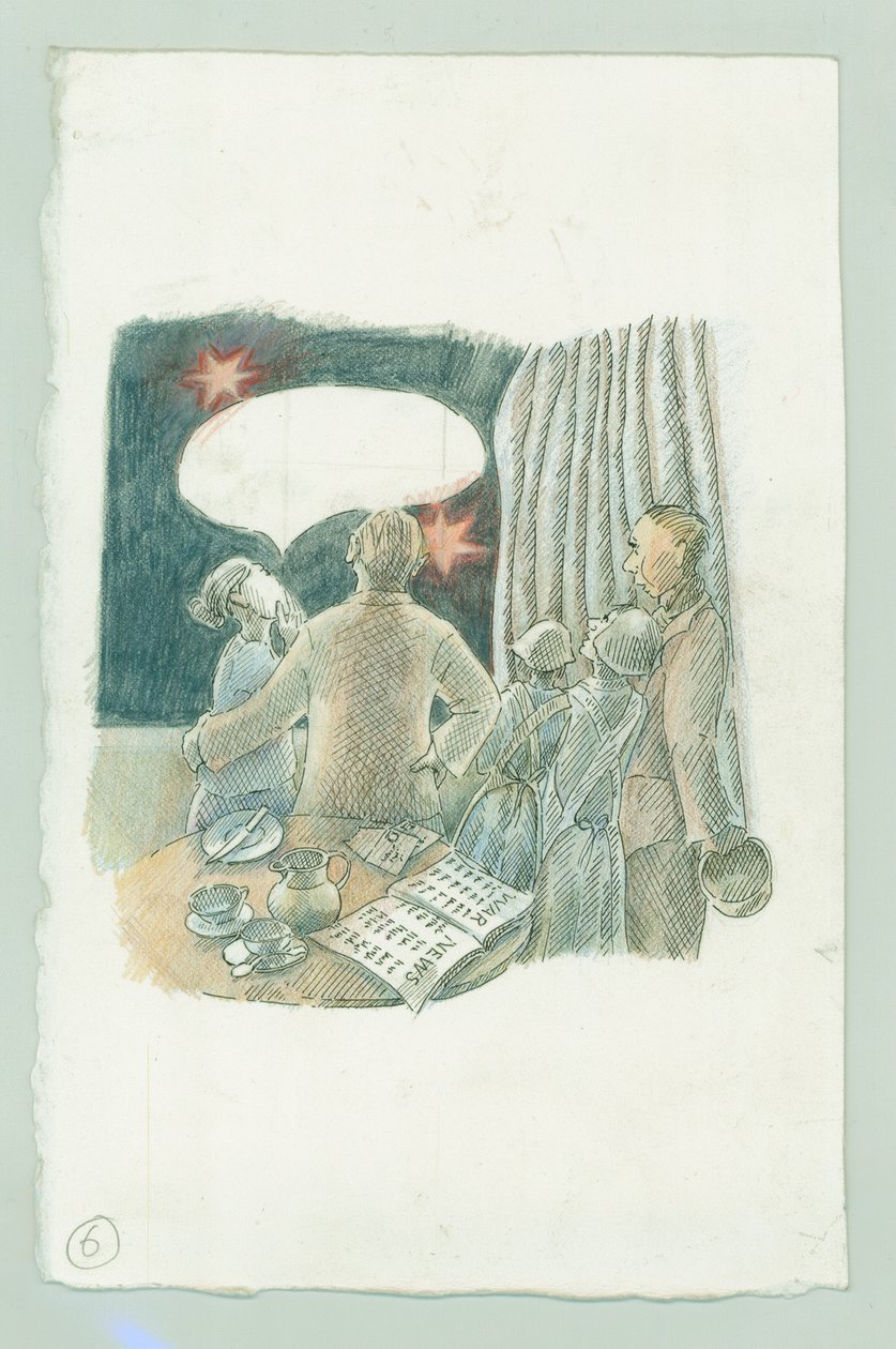 Duitse marinebombardement van Scarborough, North Yorkshire door Judith Dobie