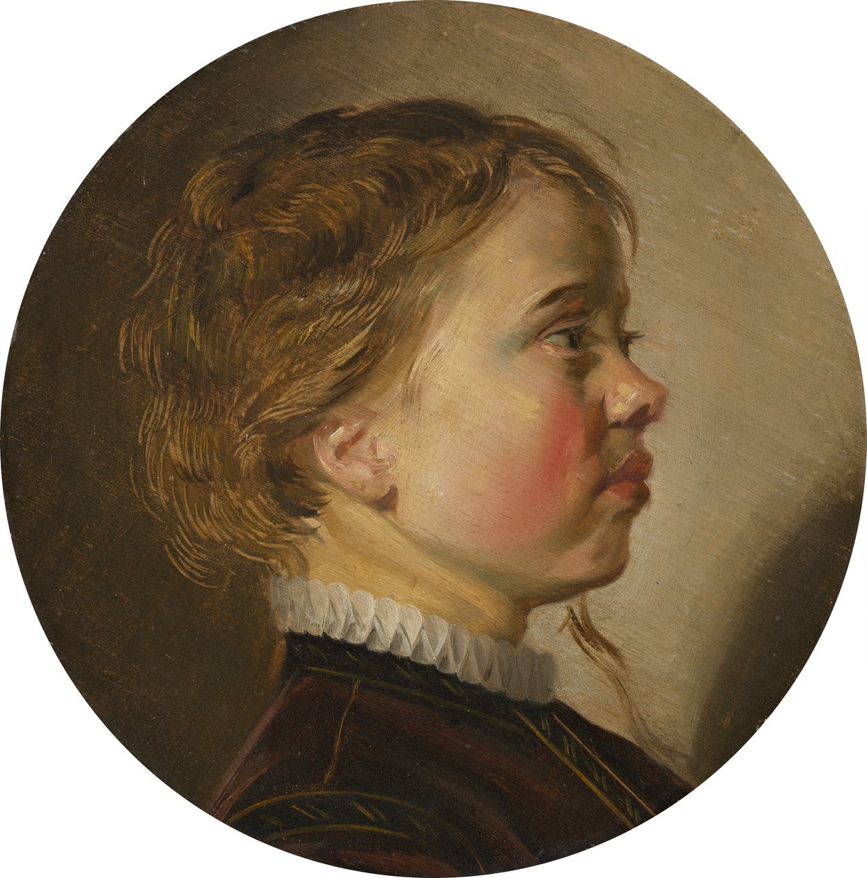 Jonge jongen in profiel, ca.1630 (olieverf op paneel) door Judith Leyster