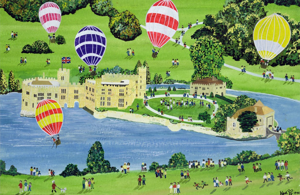 Ballonvaren bij Leeds Castle door Judy Joel