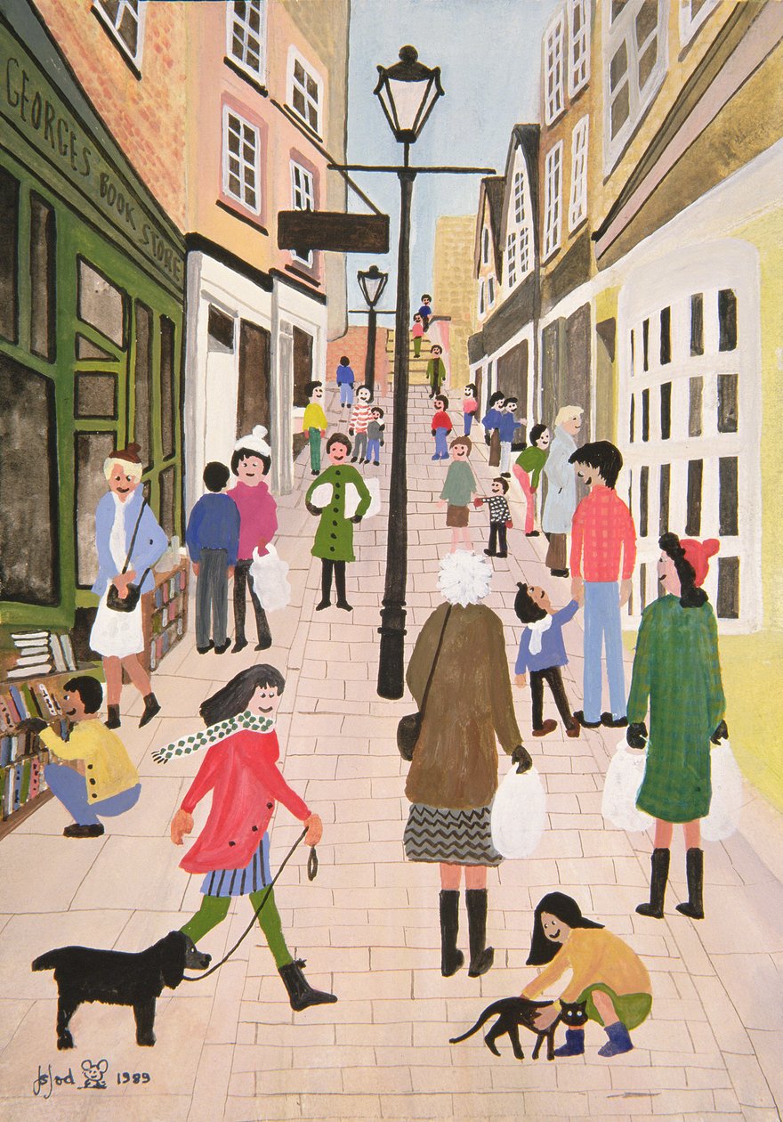 Christmas Steps, Bristol, 1989 door Judy Joel