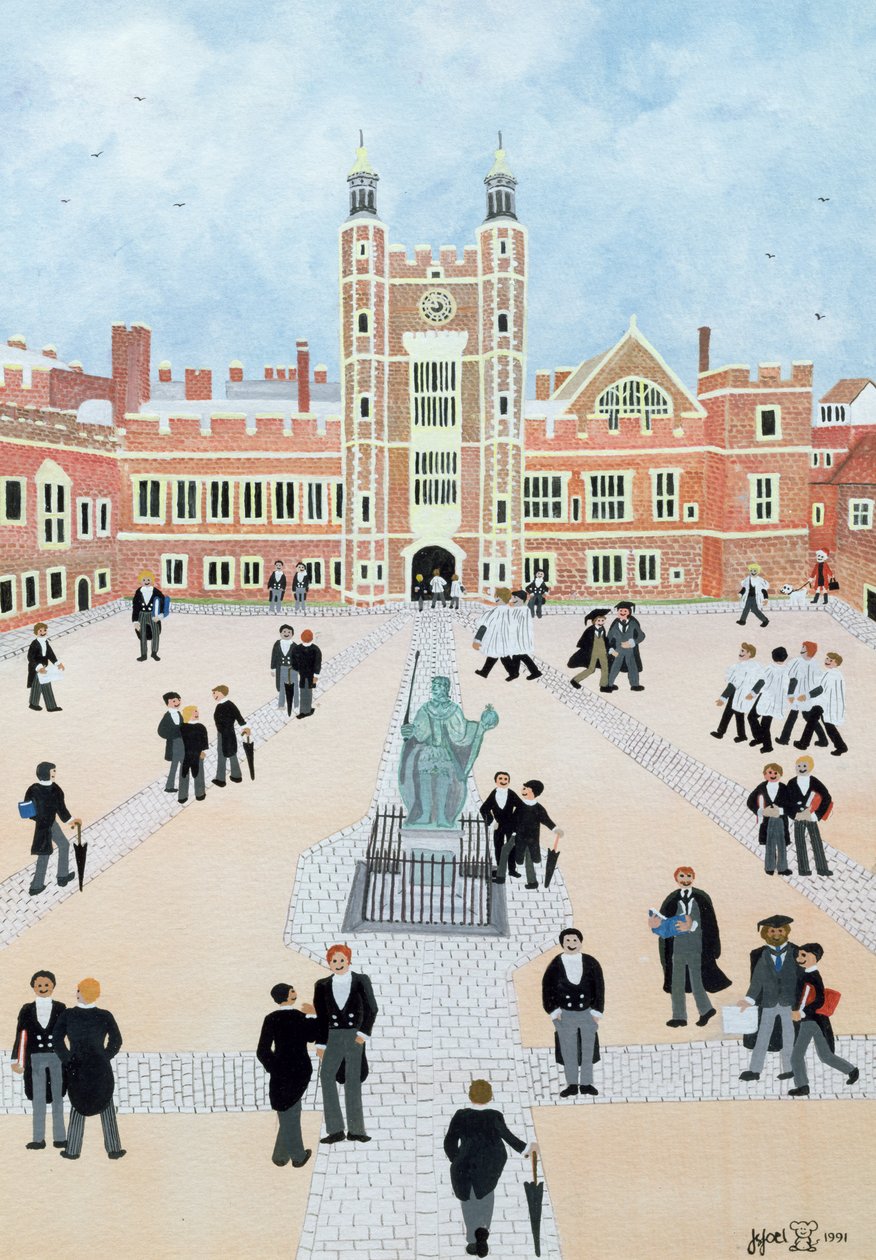 Eton College Schoolplein, 1991 door Judy Joel