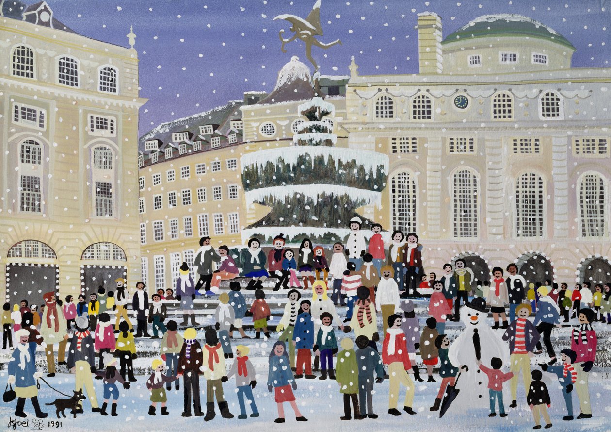 Piccadilly sneeuwscène door Judy Joel