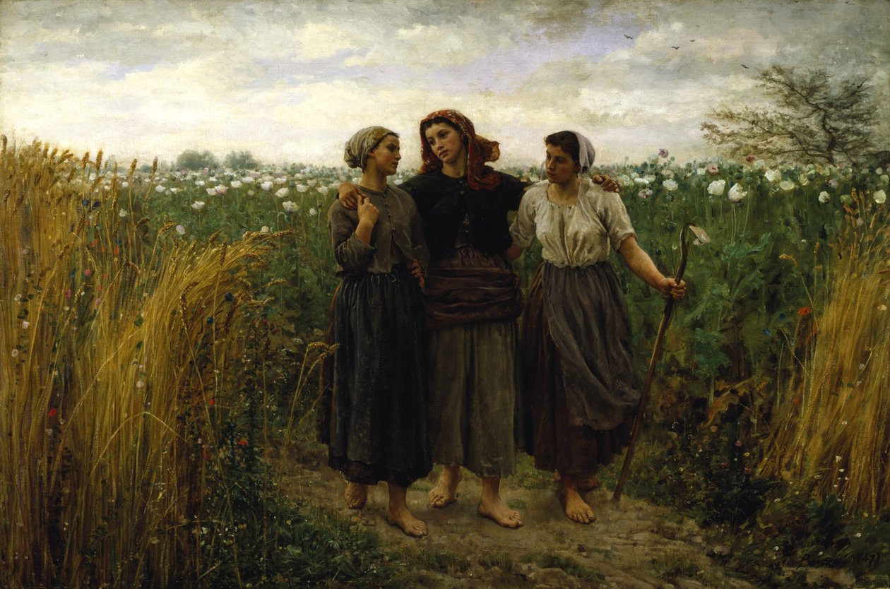Terugkeer van de velden, 1871 door Jules Breton