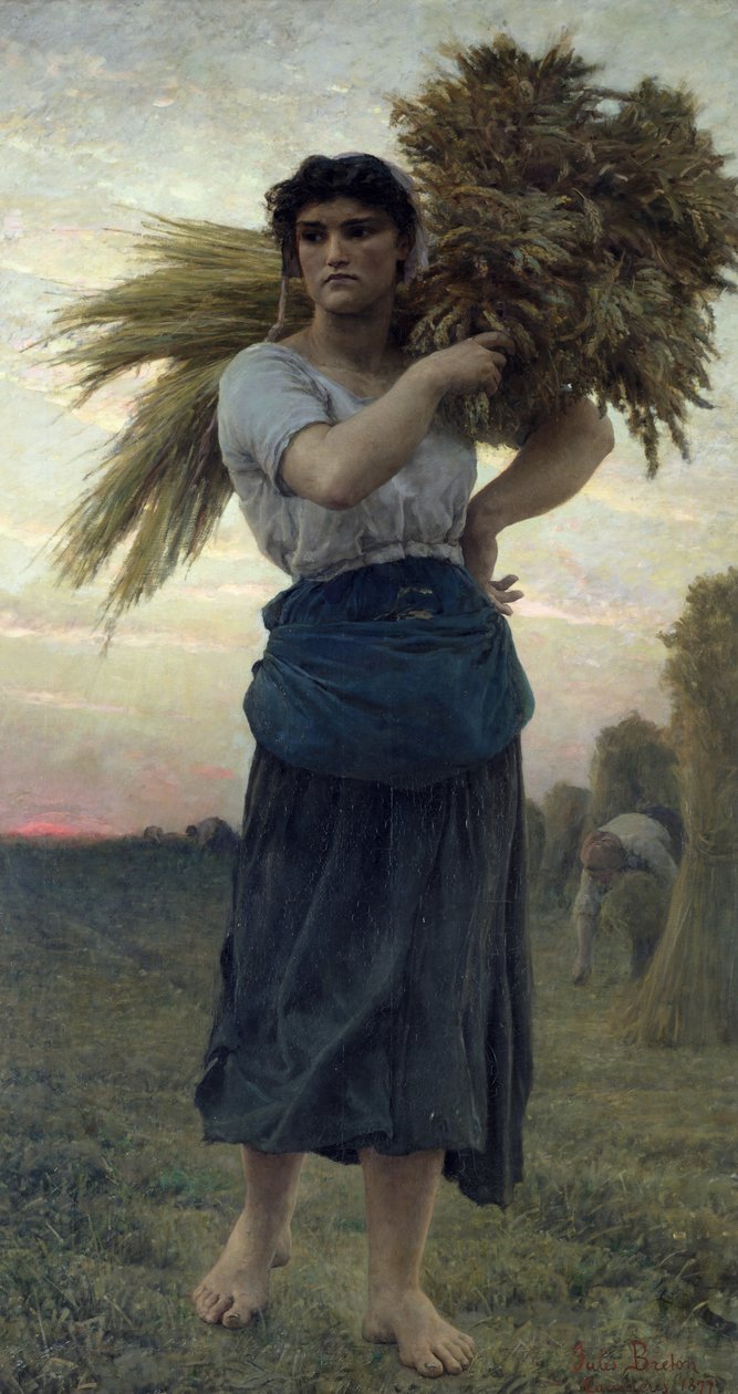 De arenlezer, 1877 door Jules Breton