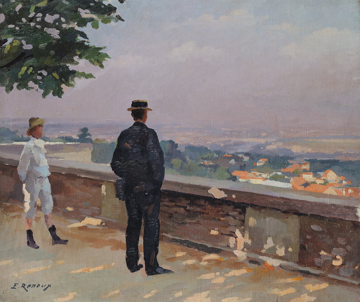 Parijs vanaf het observatorium in Meudon door Jules Ernest Renoux