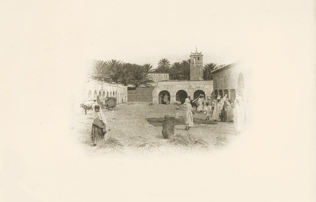 Eén van Jules Gervais-Courtellemonts uitzichten op Algerije (z/w foto) door Jules (after) Gervais-Courtellemont
