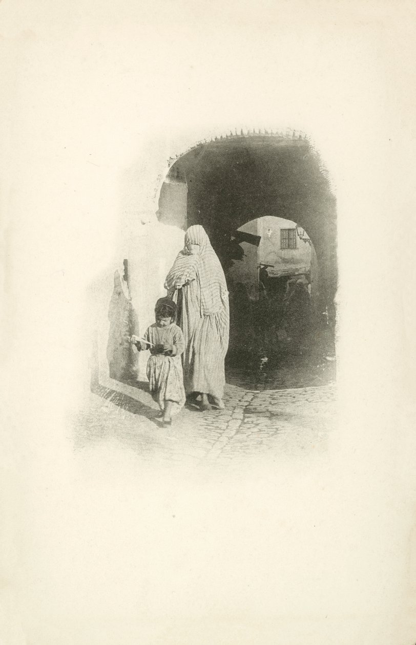 Eén van Jules Gervais-Courtellemonts uitzichten op Algerije (z/w foto) door Jules (after) Gervais-Courtellemont