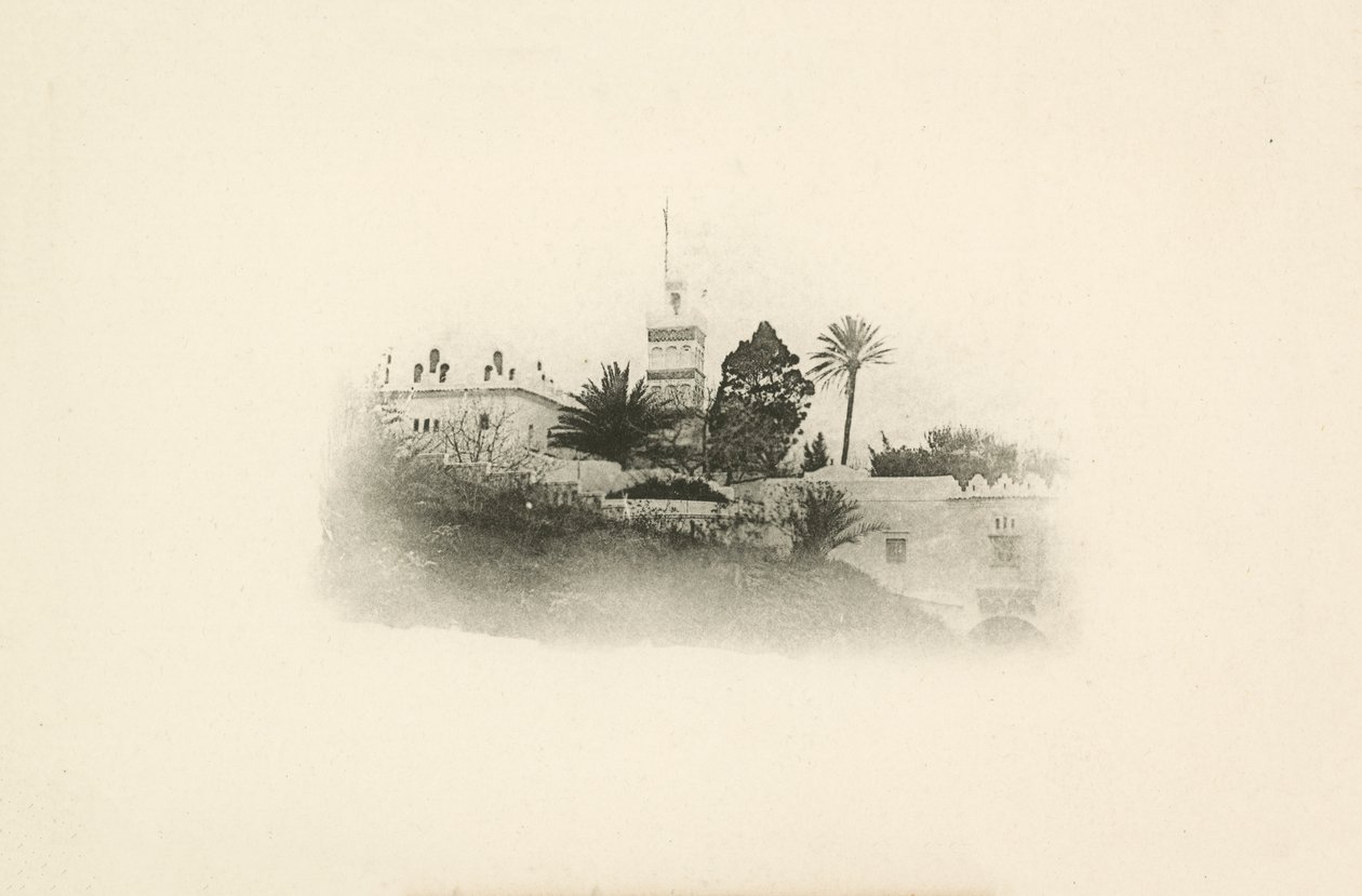 Eén van Jules Gervais-Courtellemonts uitzichten op Algerije (z/w foto) door Jules (after) Gervais-Courtellemont