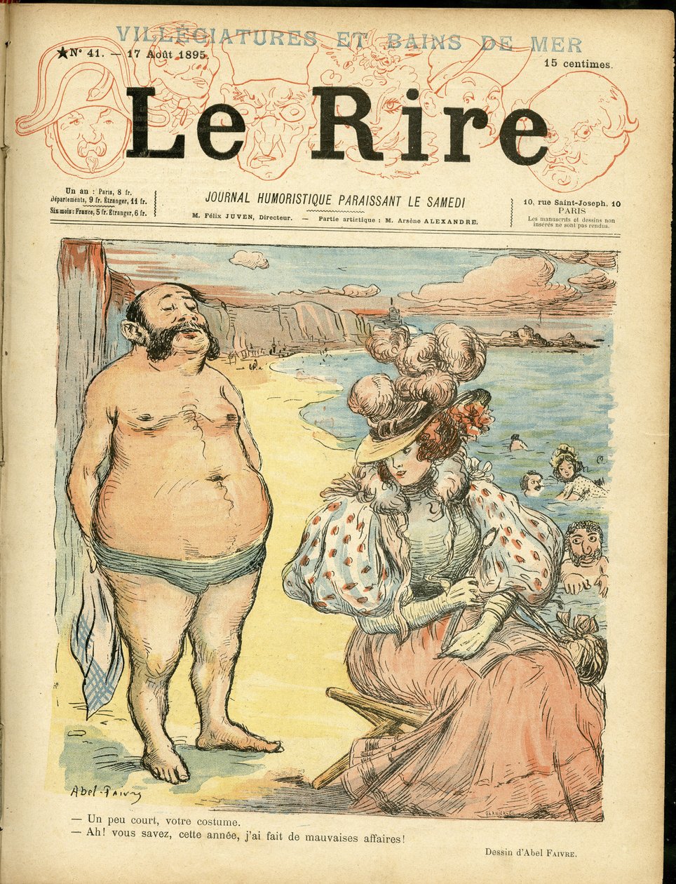 Illustratie van Abel Faivre (1867-1945) voor de Omslag van Le Rire door Jules Abel Faivre