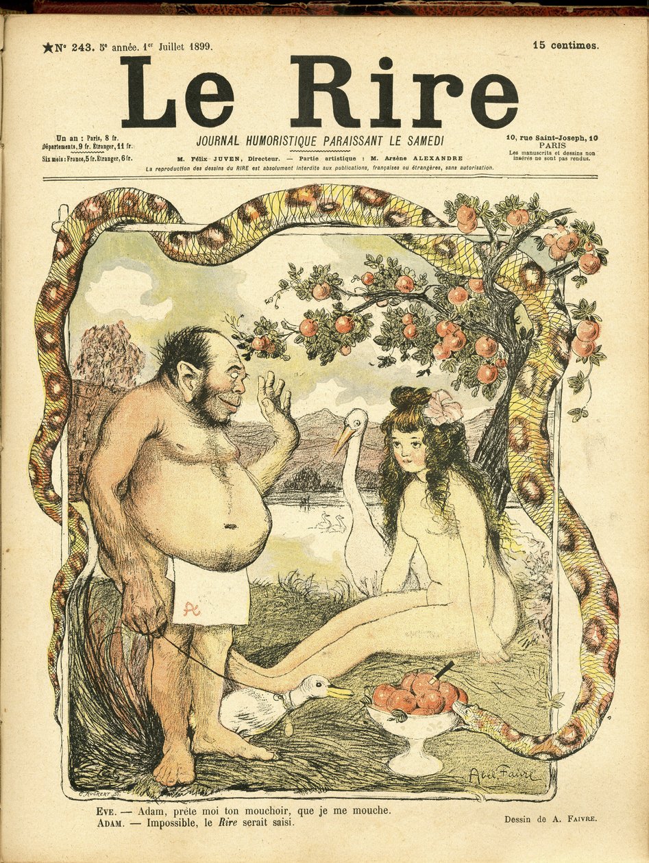 Illustratie van Abel Faivre (1867-1945) voor de Omslag van Le Rire, nr. 243 door Jules Abel Faivre