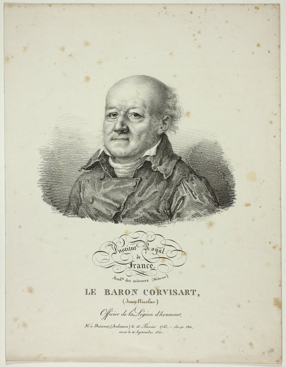 Portret van Jean-Nicolas, baron Corvisart door Jules Boilly