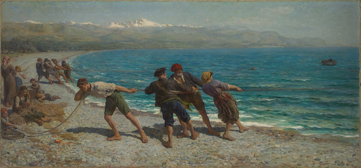 Fishermen at Menton door Jules Breton