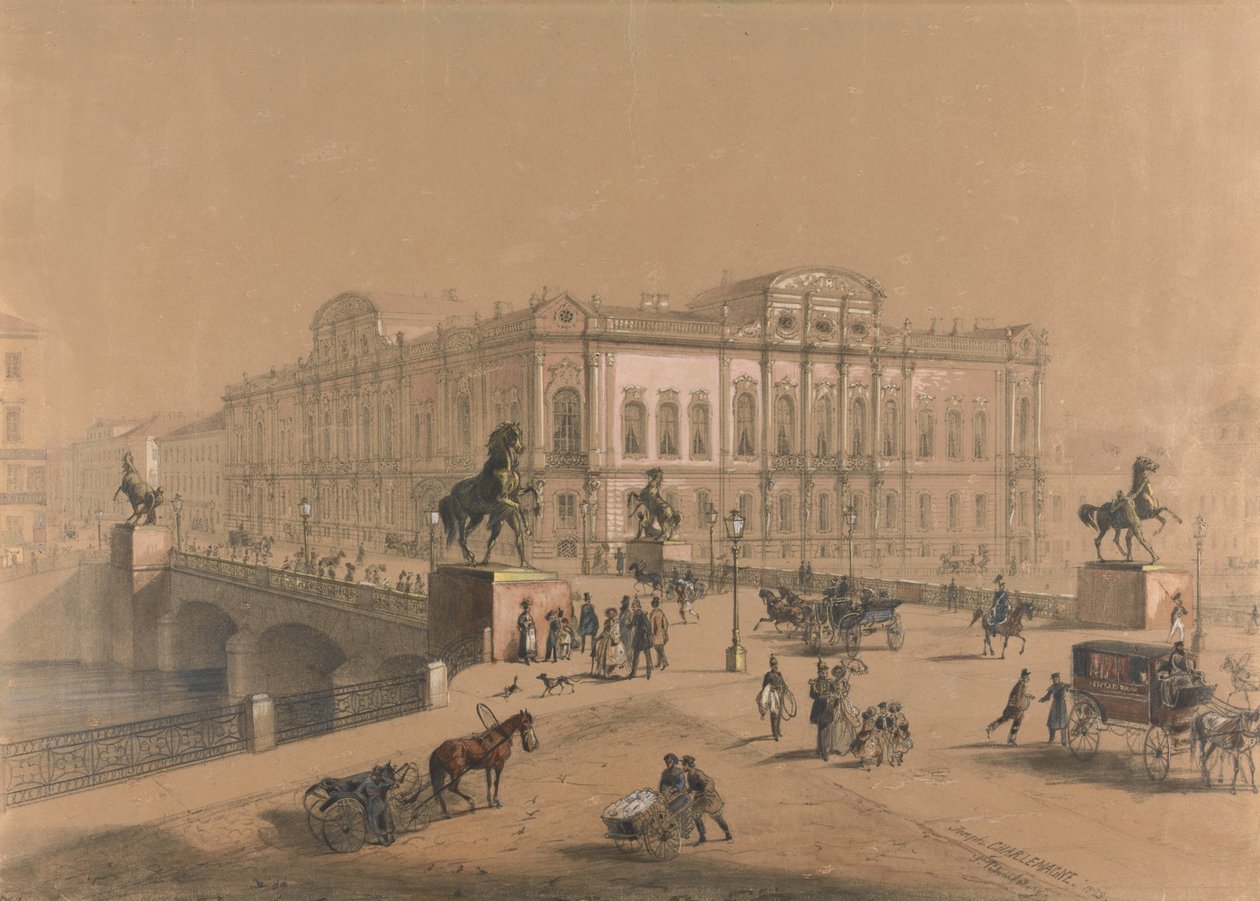 Het Beloselsky-Belozersky Paleis in Sint-Petersburg door Jules Charlemagne