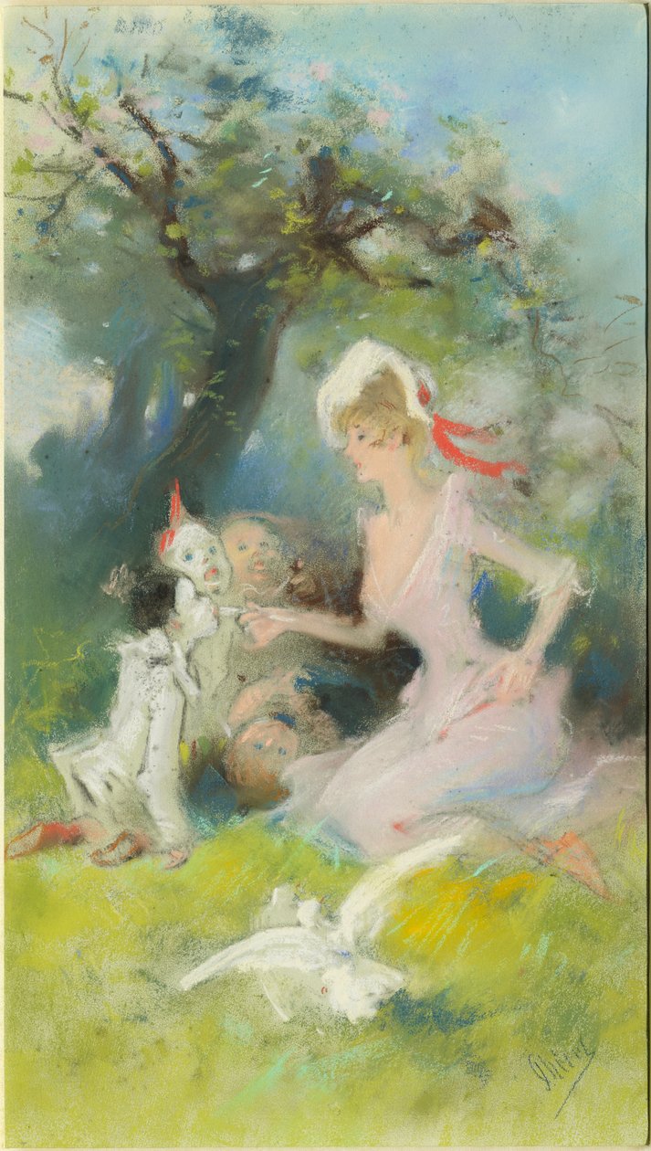 Die Clowns füttern door Jules Cheret