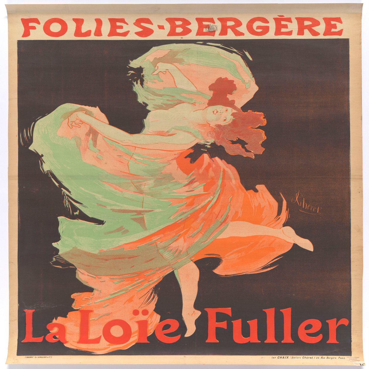 Loïe Fuller in de Folies-Bergère door Jules Cheret