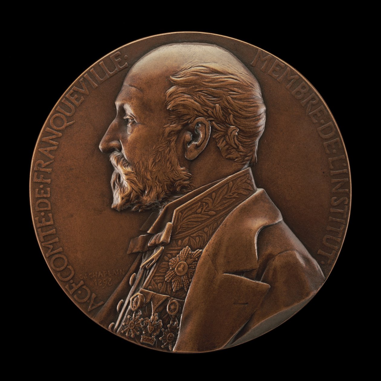 Amable-Charles Franquet, 1840-1919, Graaf van Franqueville, 1893 door Jules Clement Chaplain