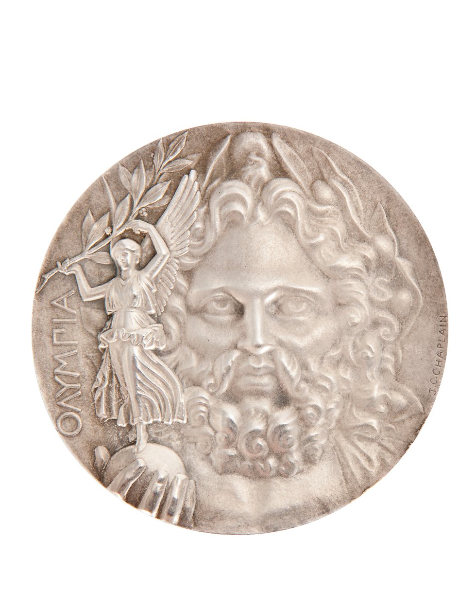 Eerste plaats Olympische medaille, Athene 1896 door Jules Clement Chaplain