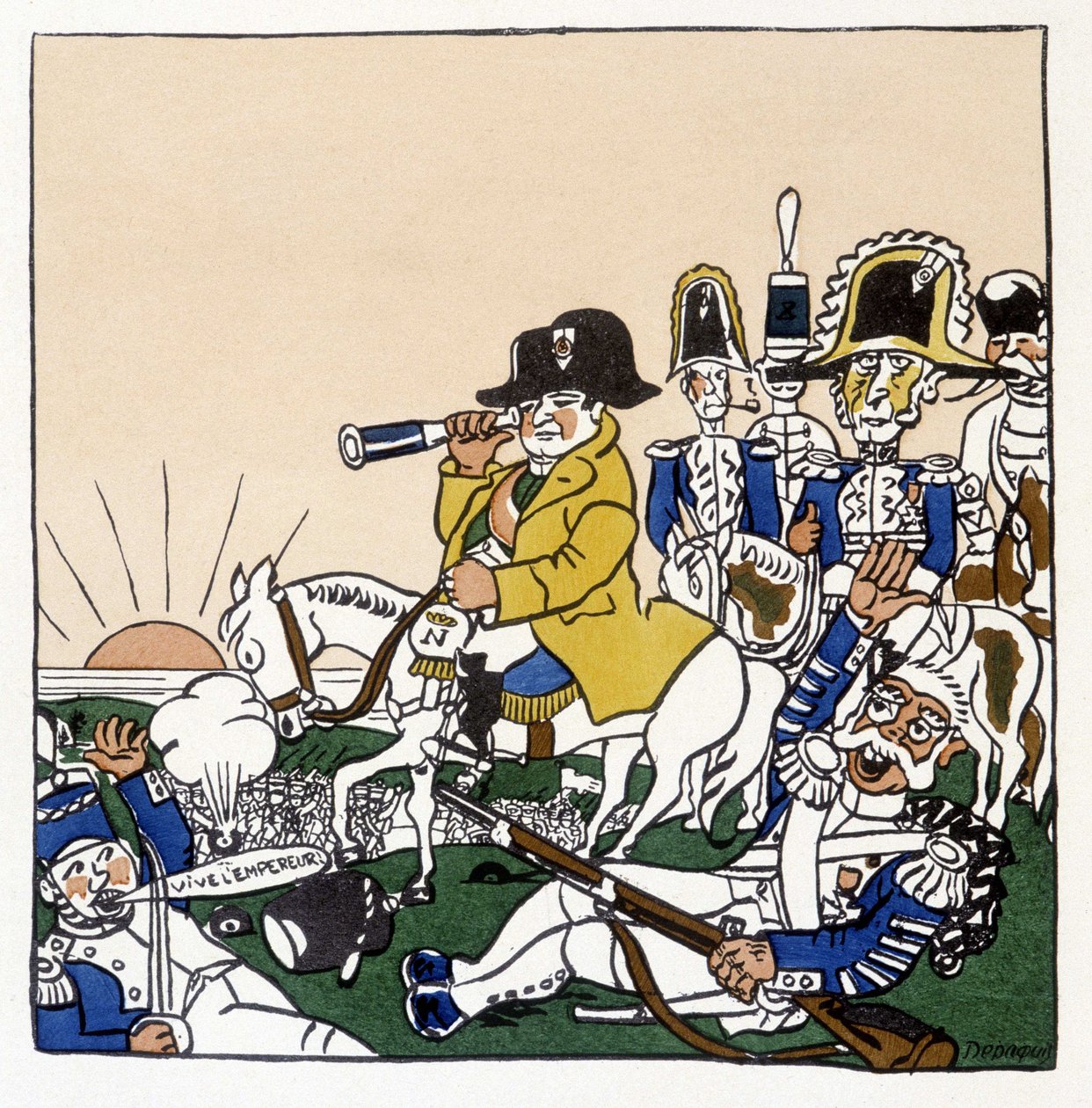 Napoleon bij de Slag bij Austerlitz (1805) - in 