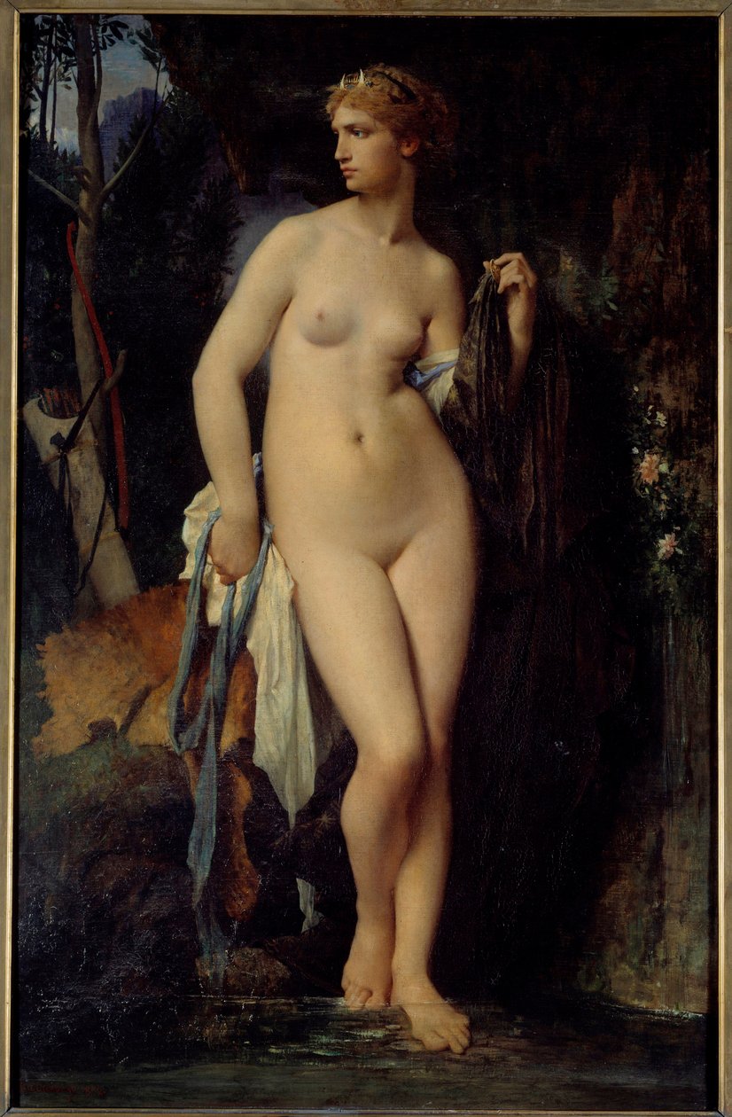 Diane door Jules Elie Delaunay