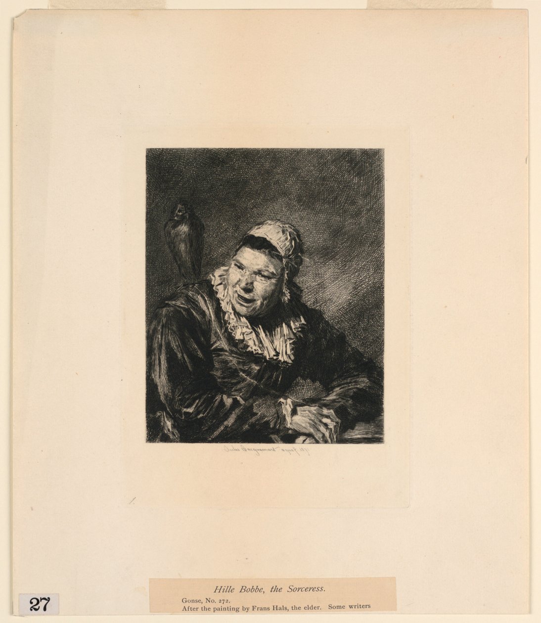 Hille Bobbe, de tovenares, uit "Etchings of Pictures in the Metropolitan Museum, New York" door Jules Ferdinand Jacquemart