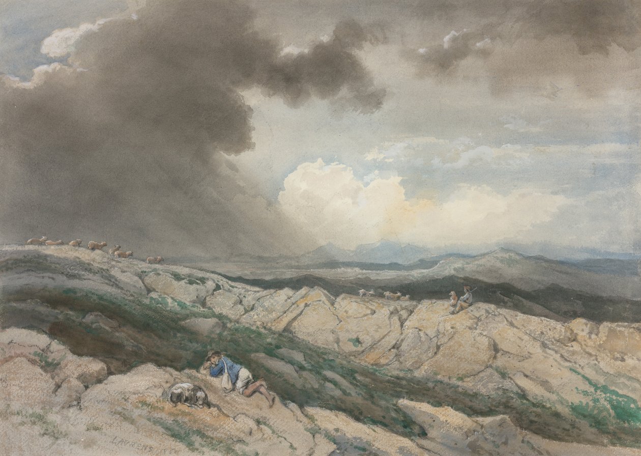 Landschap met herders door Jules Joseph Augustin Laurens