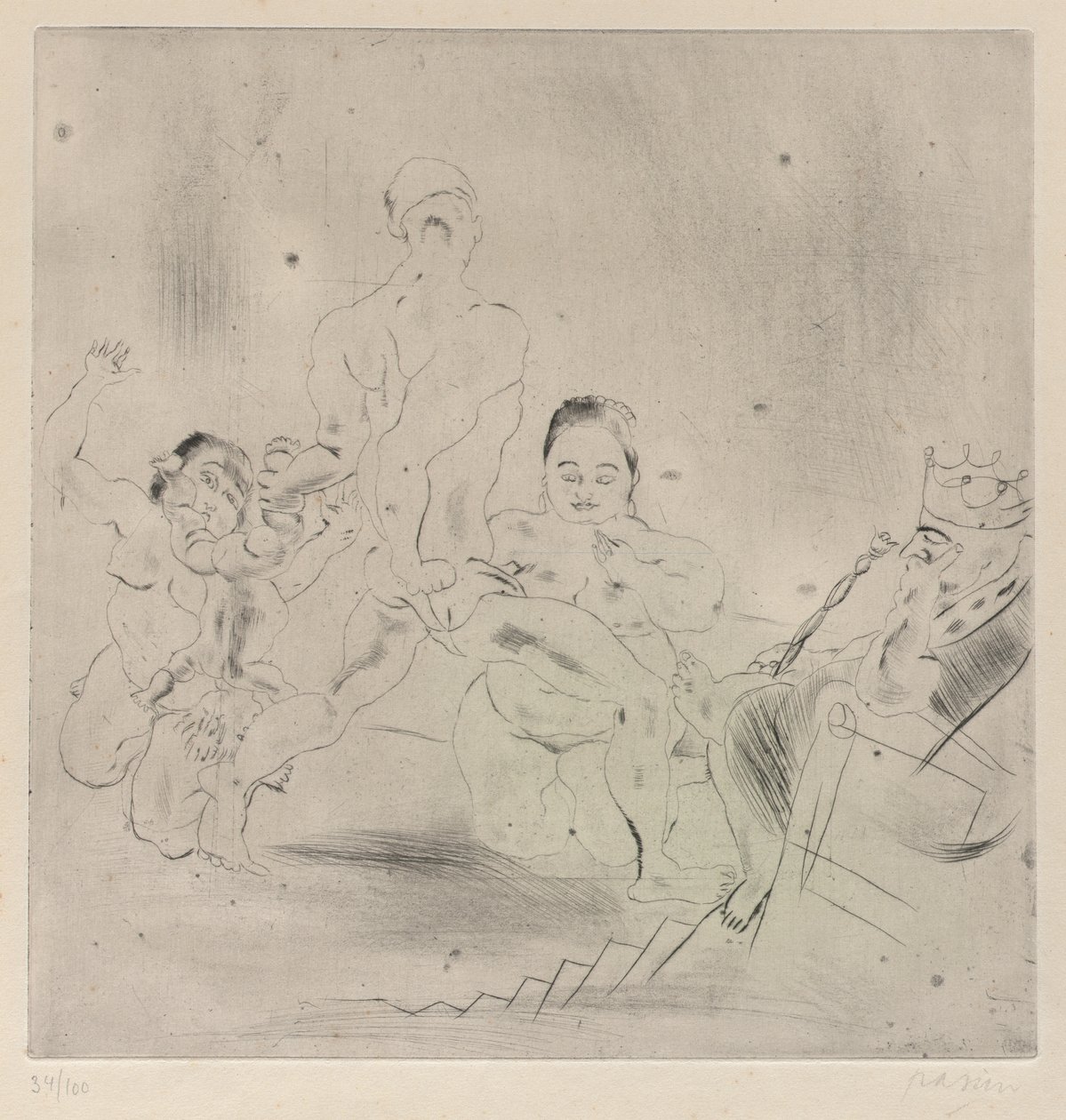 Het oordeel van Salomo door Jules Pascin