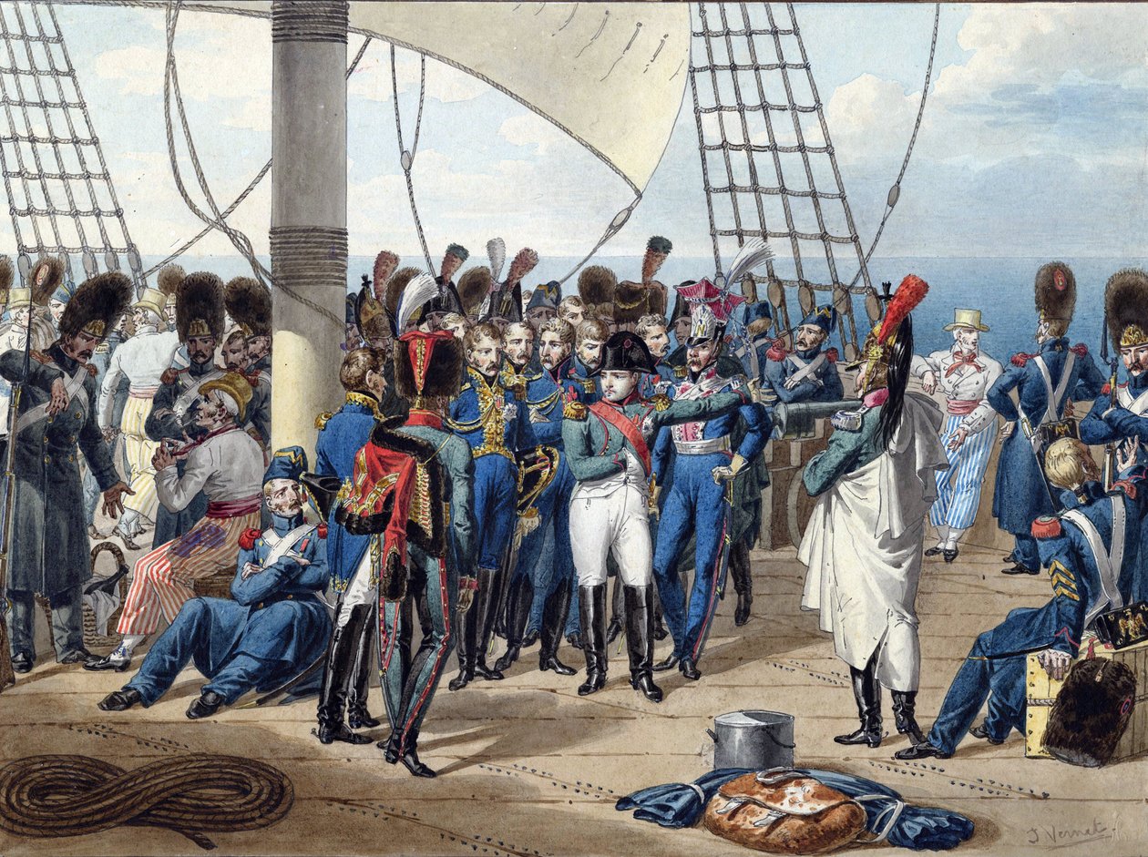 Napoleon keert terug van het eiland Elba door Jules Vernet