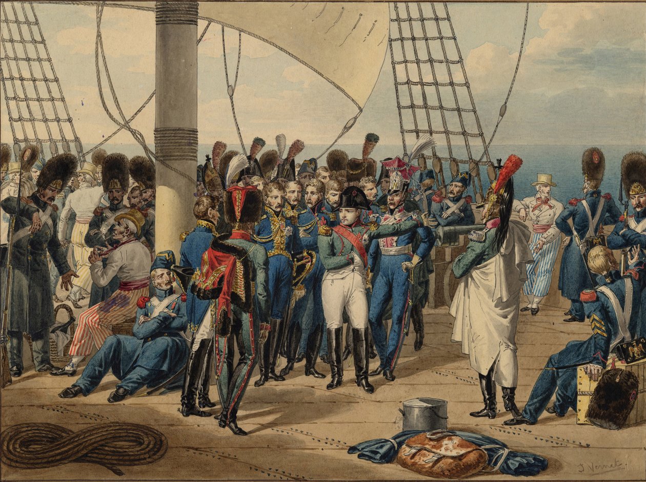 Napoleon keert terug van het eiland Elba door Jules Vernet