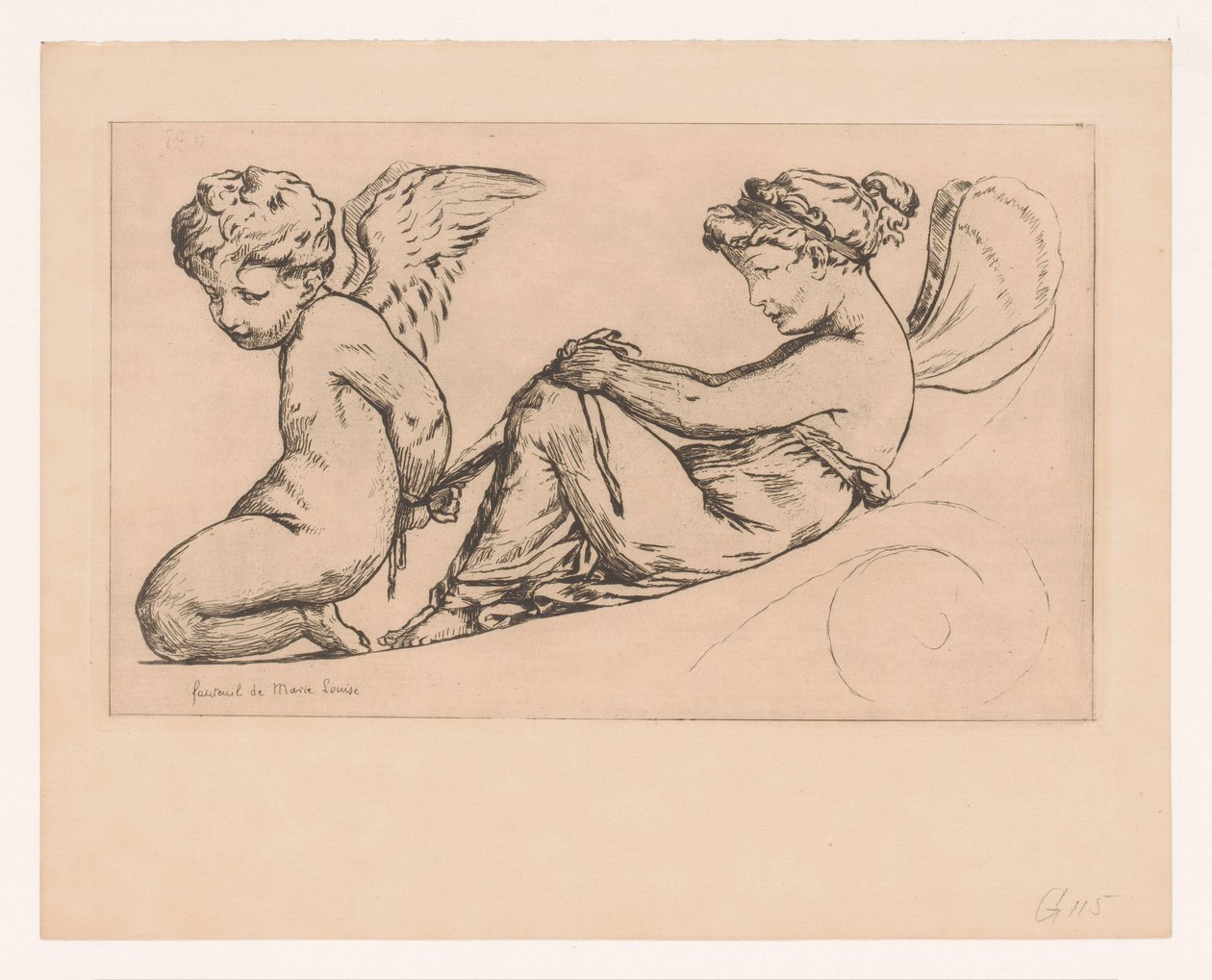 Psyche ketent Amor door Jules de Goncourt