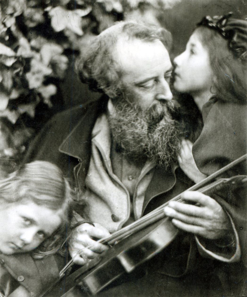Het fluisteren van de roos, een portret van George Frederick Watts door Julia Margaret Cameron