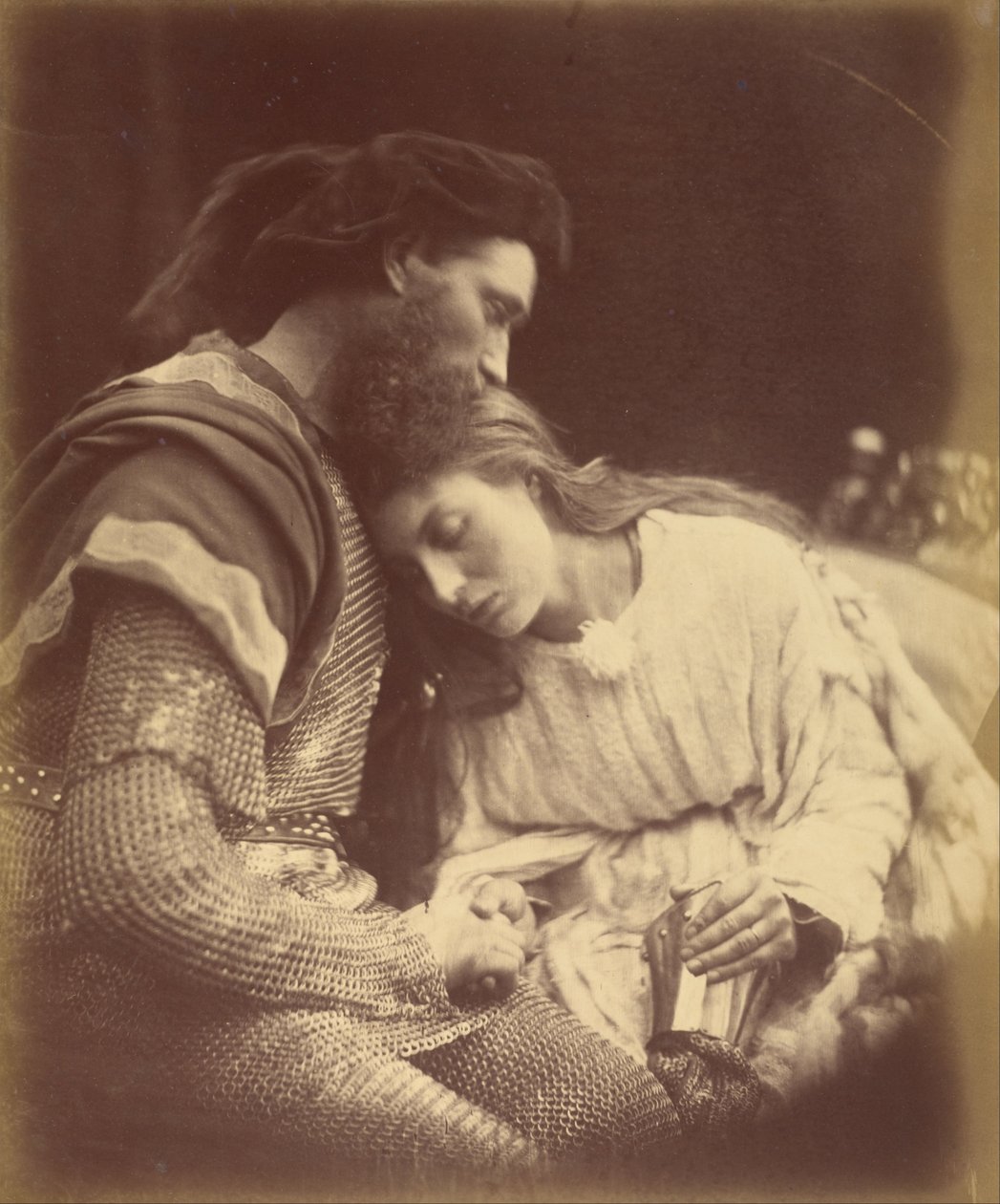Afscheid van Sir Lancelot en koningin Guinevere door Julia Margaret Cameron