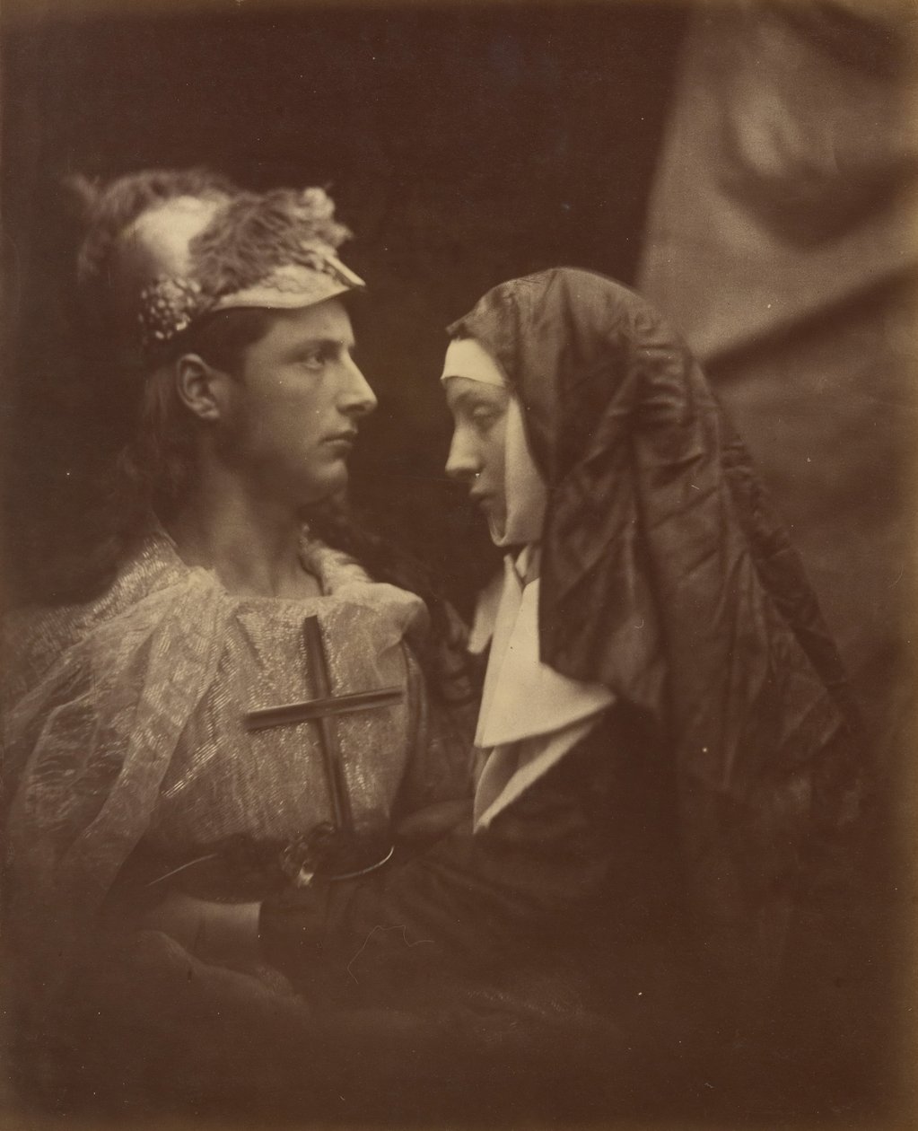 Sir Galahad en de Bleke Non, 1874 door Julia Margaret Cameron