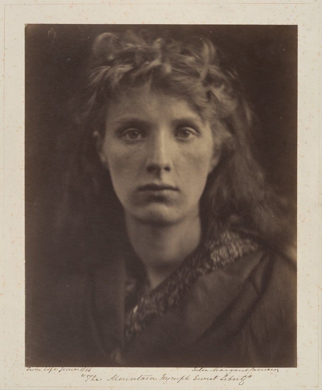 De bergnimf Zoete Vrijheid door Julia Margaret Cameron