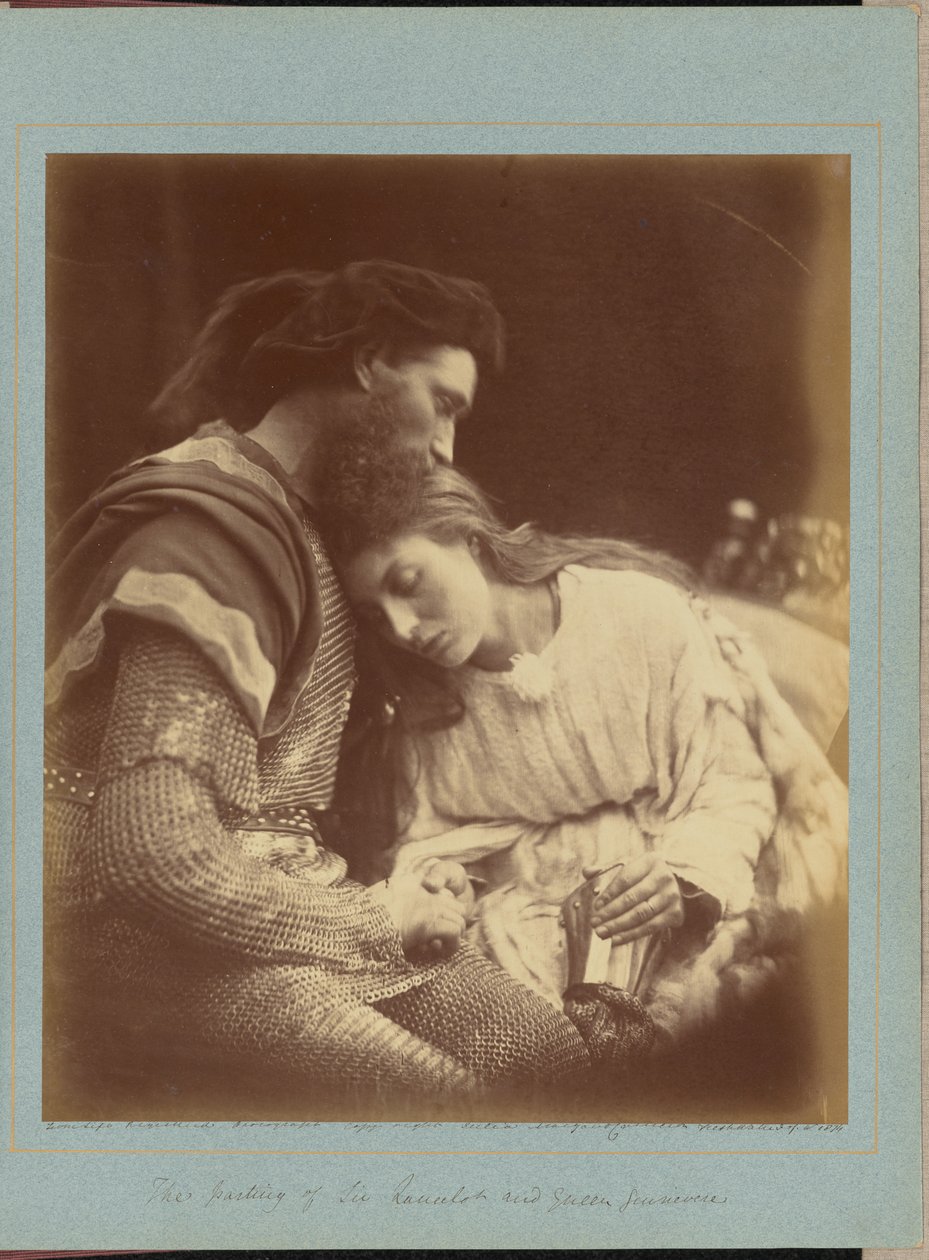 Het afscheid van sir Lancelot en koningin Guinevere door Julia Margaret Cameron