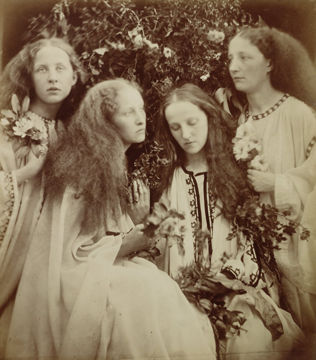 De Rozenknop Tuin van Meisjes door Julia Margaret Cameron
