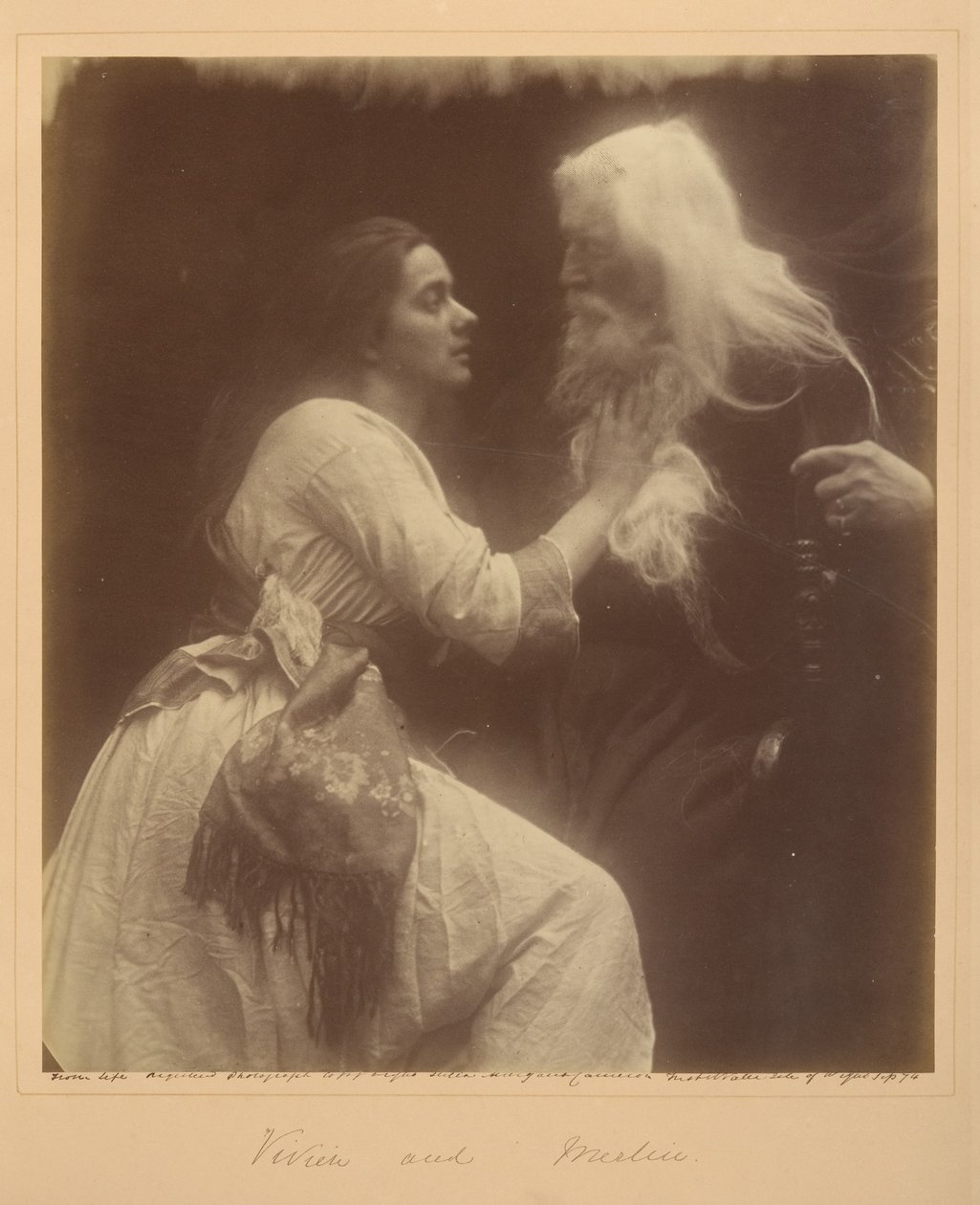 Vivien en Merlijn door Julia Margaret Cameron