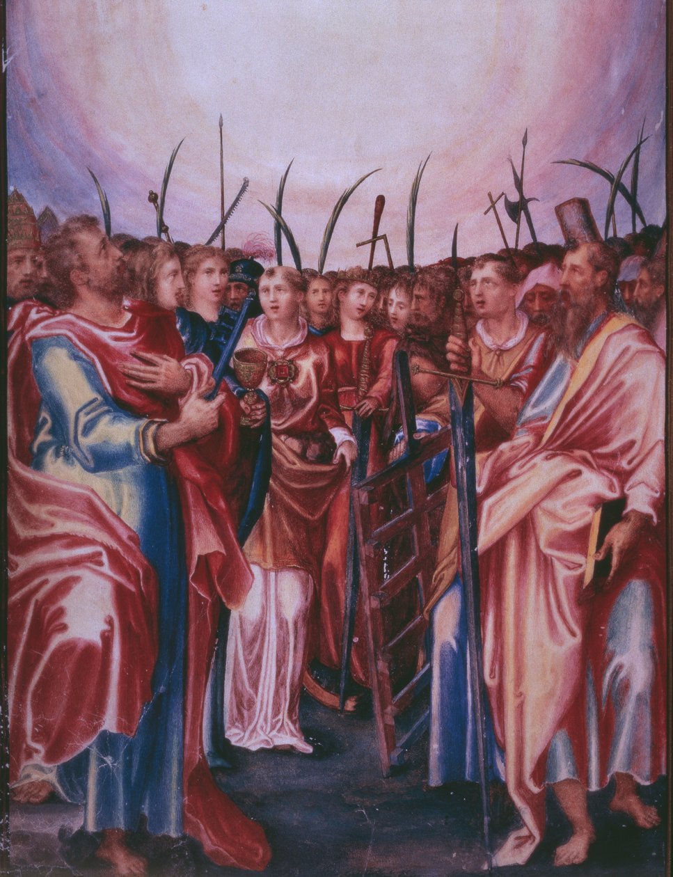 Allerheiligen, uit een facsimile van het Brevier van Koning Filips II van Spanje, 1569 door Julian and Leon, Andres de Fuente del Saz