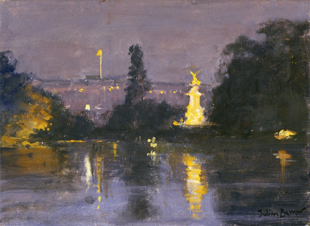 Buckingham Palace - Nacht door Julian Barrow