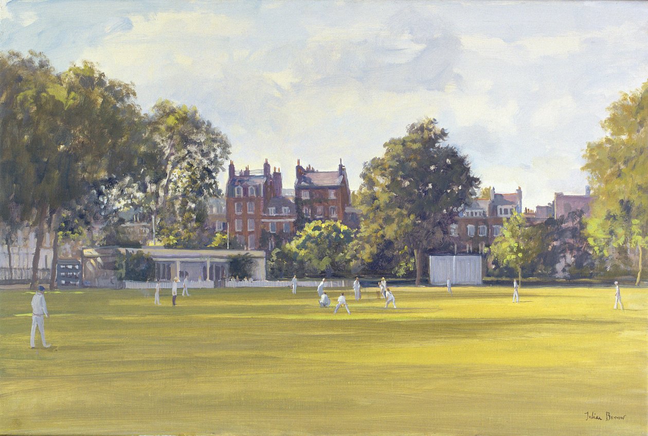 Cricket bij Burton Court door Julian Barrow