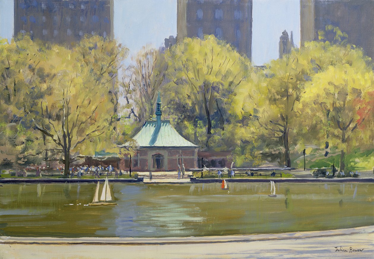 Het Roeimeer, Central Park, New York, 1997 door Julian Barrow