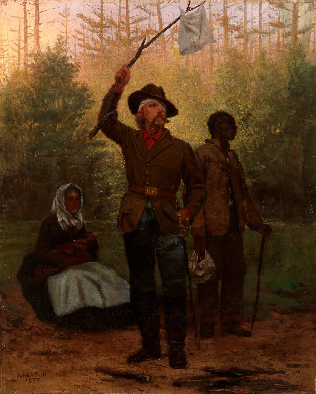 Overgave van een Zuidelijke soldaat, 1873 door Julian Scott