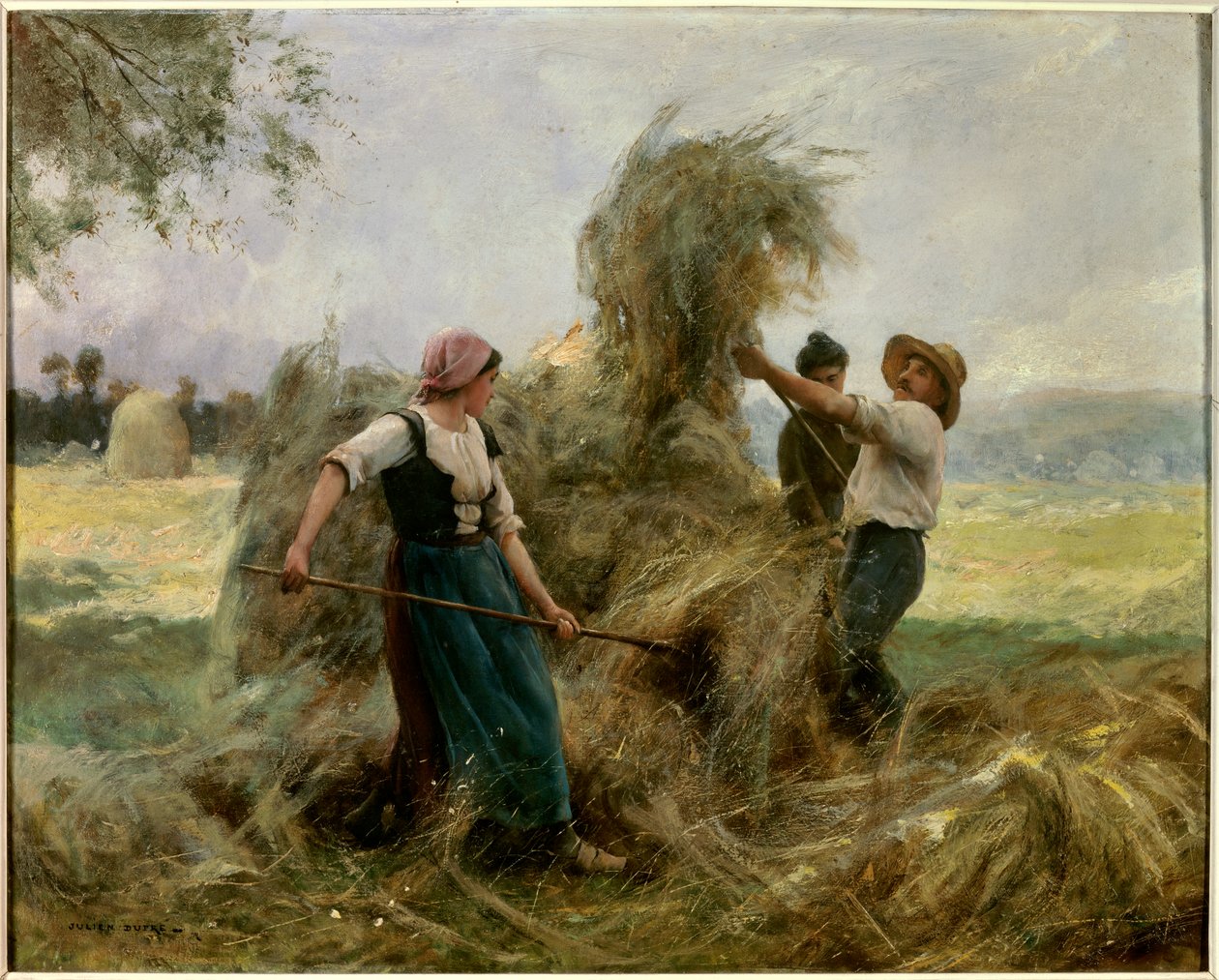 Het hooi. Schilderij door Julien Dupre (1851-1910) door Julien Dupre