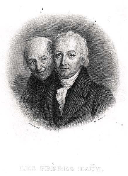 De gebroeders Hauy: Rene-Just en Valentin Hauy, gegraveerd door Alphonse Boilly door Julien Leopold (after) Boilly