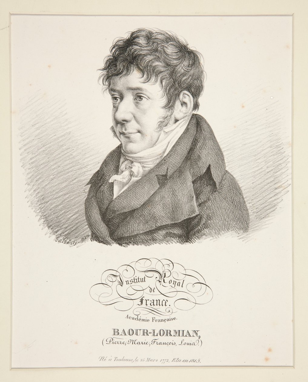 Portret van Baour-Lormian (Pierre, Marie, François, Louis) door Julien Leopold Boilly