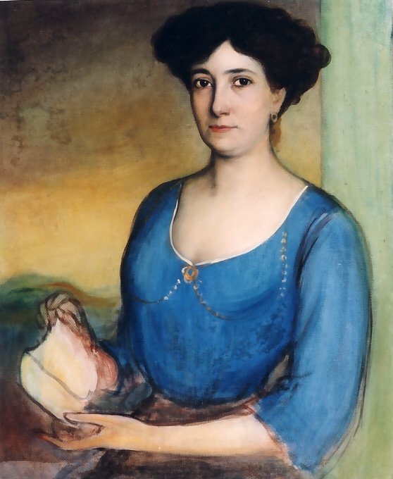 De vrouw van Casanueva (schets voor het portret) door Julio Romero de Torres