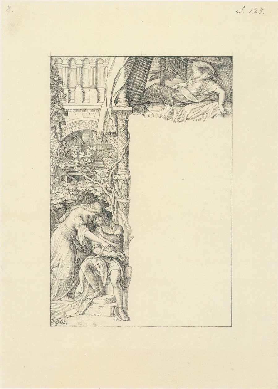 De gordelgift door Julius Schnorr von Carolsfeld