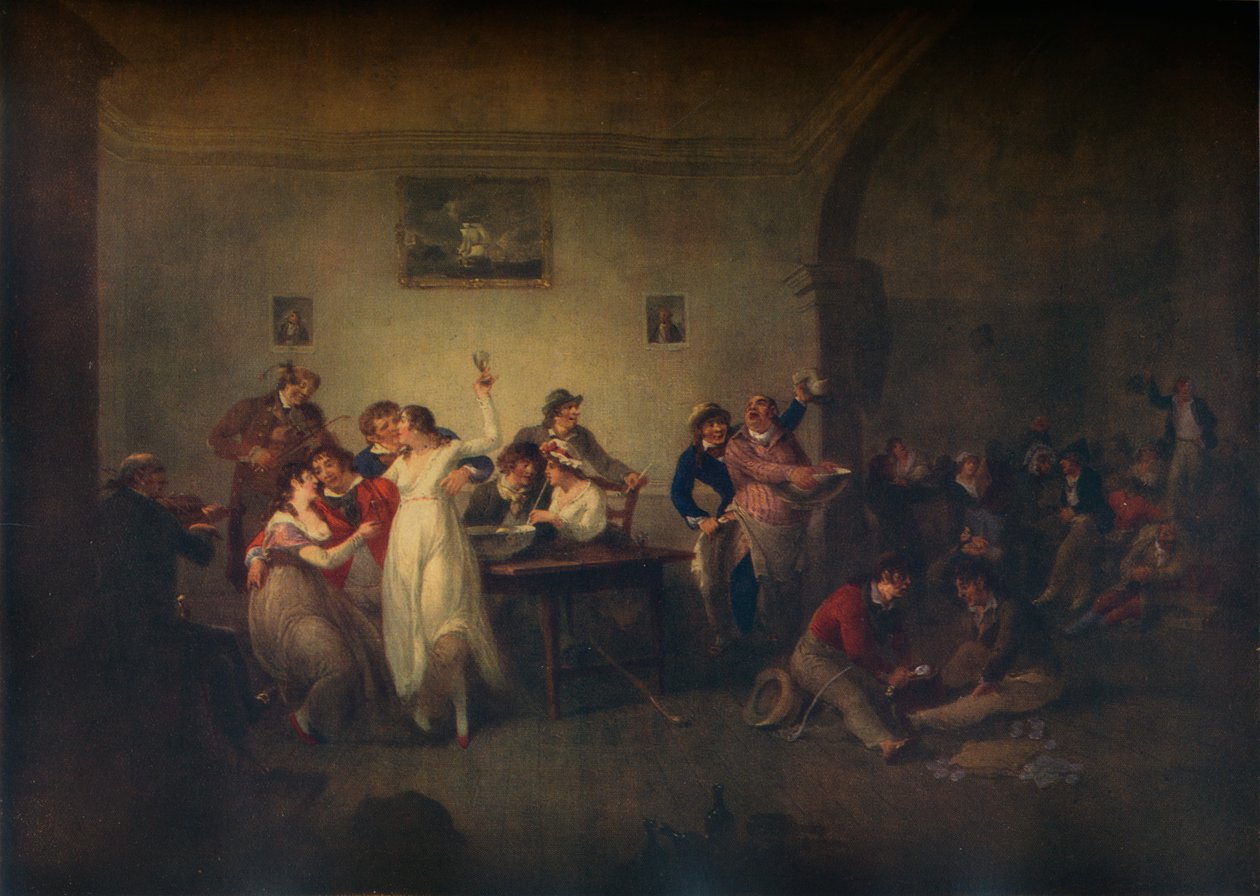 De terugkeer van een ongehuwde zeeman, ca. 1800 door Julius Caesar Ibbetson