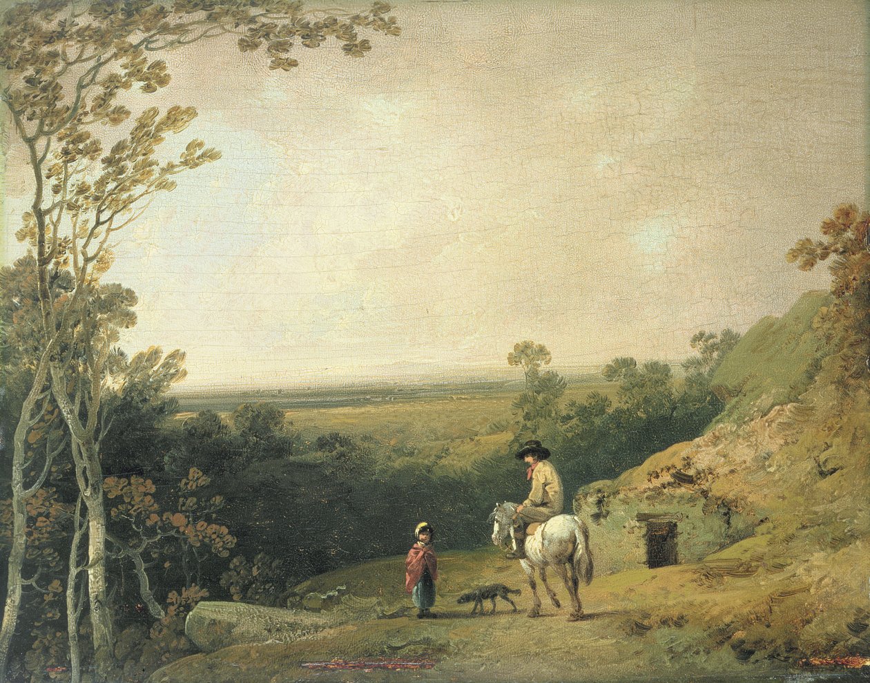 Landschap met Figuren door Julius Caesar Ibbetson