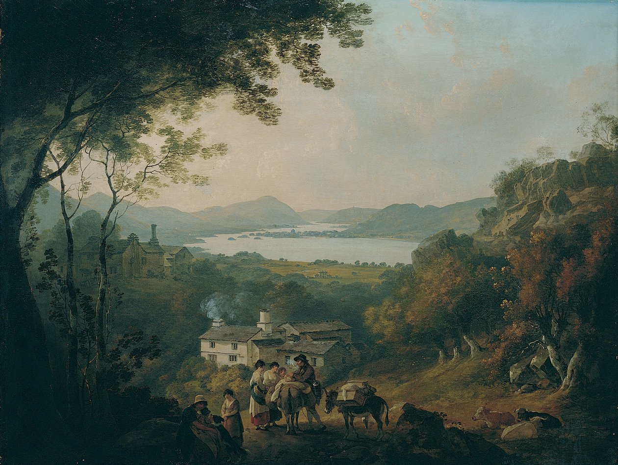 Windermere vanuit Troutbeck door Julius Caesar Ibbetson